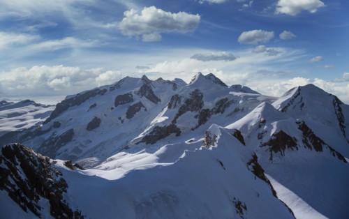 Aerial view of Monte Rosa Massif