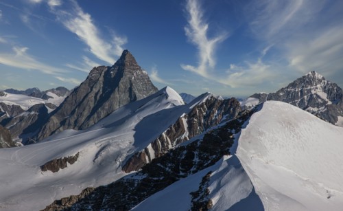 Aerial view of Monte Rosa Massif