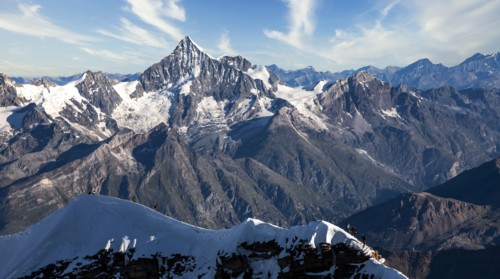Aerial view of Monte Rosa Massif