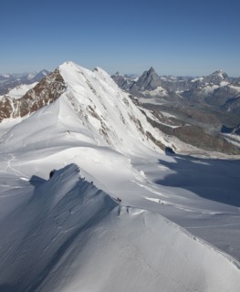 Aerial view of Monte Rosa Massif