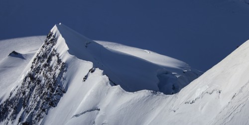 Mountain ridge in Monte Rosa Massif