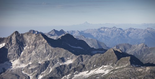 Aerial view of Monte Rosa Massif
