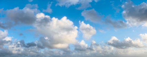 Soft clouds on blue sky