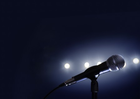Microphone and stage lights