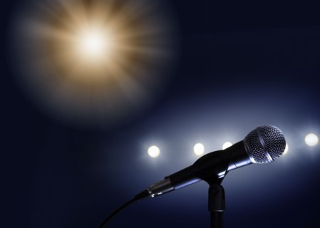 Microphone and stage lights