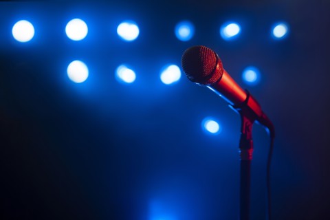 Microphone and stage lights