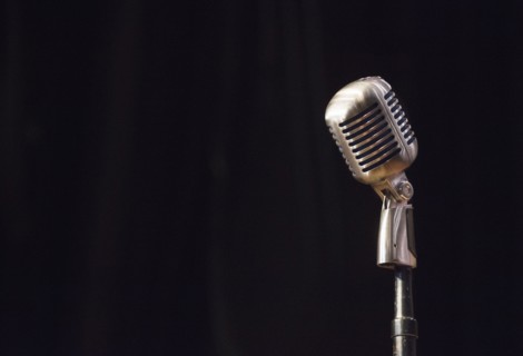 Vintage stage microphone