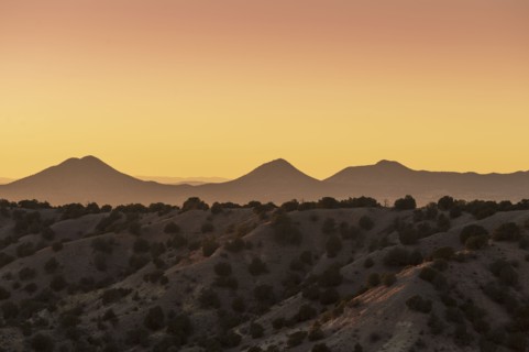 Evening sky over Galisteo Basin Preserve