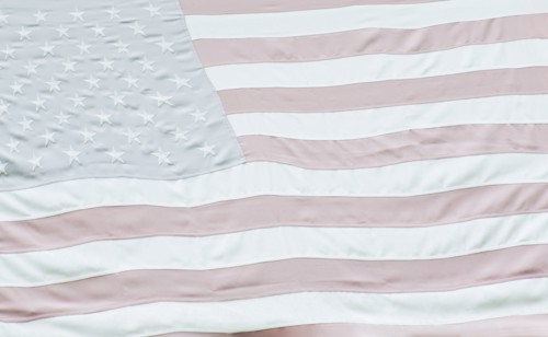Close-up of American flag
