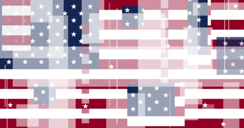 Graphic illustration of American flag