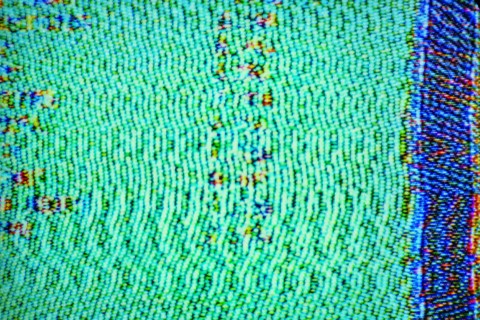 Close-up of television static