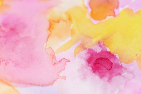 Close-up of watercolor colorful abstract pattern