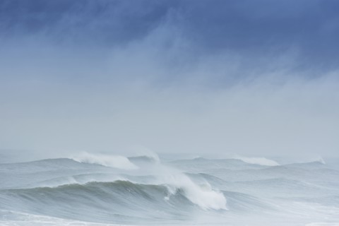 Storm clouds and rough sea