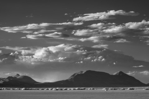 Landscape with mountains and clouds
