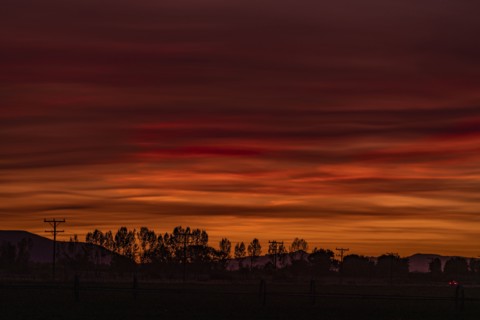 Sunset sky over landscape