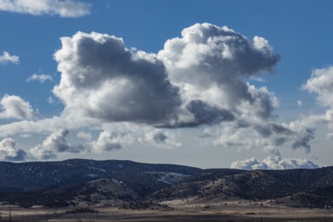 Clouds over landscape