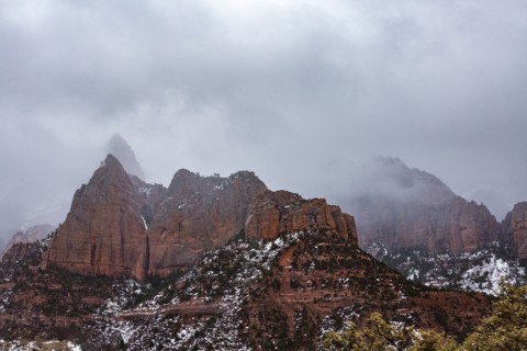 Storm in Kolob Canyon section of Zion National Park
