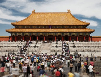 Tourists in Tiananman Square