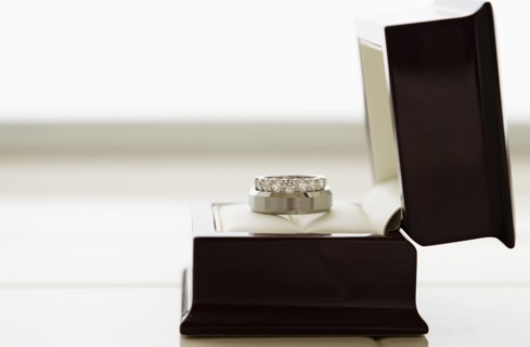 Wedding ring in box