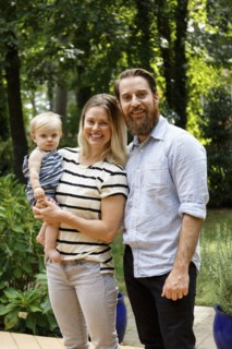 Portrait of young family