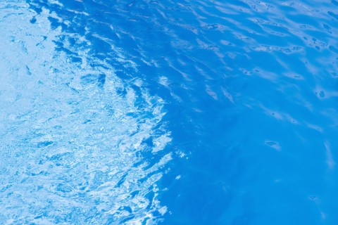 High angle view of blue water in swimming pool