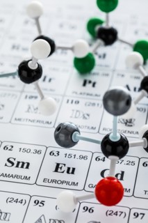 Molecular model on periodic table