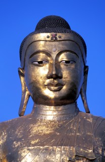 Giant Buddha statue in Buddhist temple