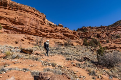 Woman hiking in Grand Staircase-Escalante National Monument