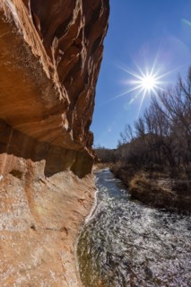 Sandstone cliff along Escalante River in Grand Staircase-Escalante National Monument