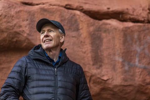 Portrait of senior man hiking in Grand Staircase-Escalante National Monument