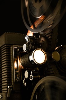 Studio shot of old projector