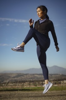 Woman exercising in landscape