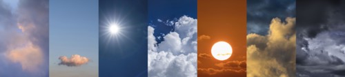 Sky in various weather
