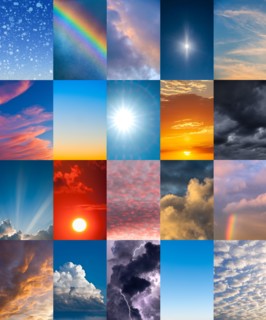 Sky in various weather