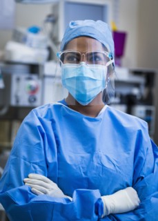 Female doctor in operating theater