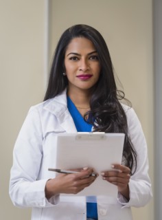 Portrait of female doctor