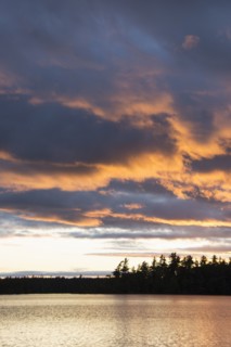 Usa, Maine, Cooper, Sunset at Cathance Lake