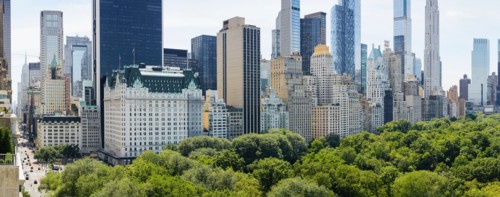 Usa, New York, New York City, Public park in financial district