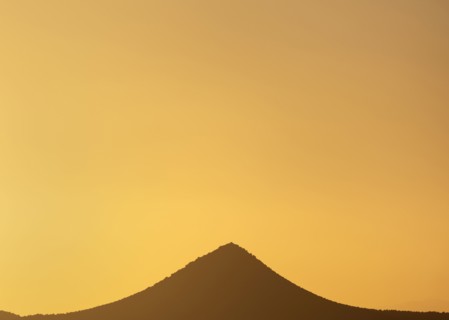 Usa, New Mexico, Santa Fe, El Dorado, Sunset sky over desert