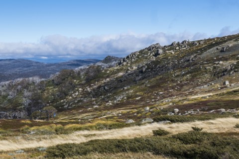Australia, New South Wales, Landscape with mountains in Kosciuszko National Park