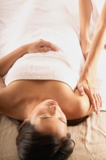 Woman receiving massage