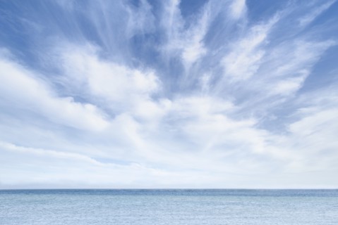 Cirrus clouds over Nantucket Sound