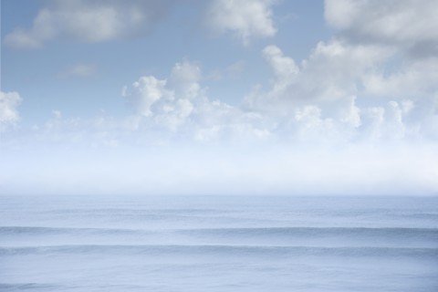 Fog and soft clouds over Atlantic Ocean