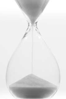 Studio shot of hourglass