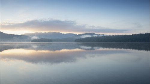 Lake Placid in Adirondack Park at sunrise