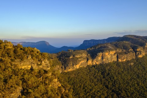 Mountain landscape and blue sky