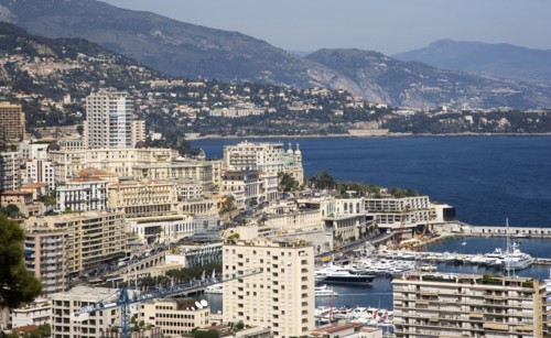 Urban architecture on coast and sea