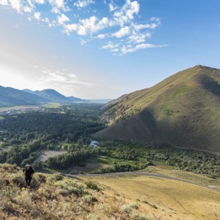 Senior woman hiking Carbonate Mountain