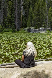 Woman enjoying tranquility