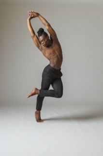 Studio shot of man dancing